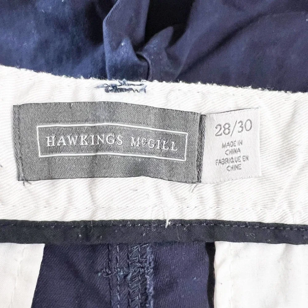 Hawkings McGill mens 28 x 30 straight chino navy blue